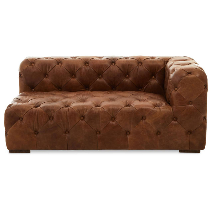 Hoxton Tufted Leather Left Arm Sofa – Timeless Craftsmanship & Modern Luxury | Luxe Living Furniture