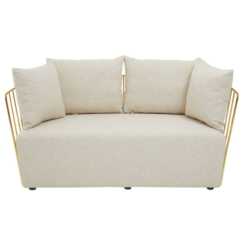 Azalea Two Seat Natural Fabric Sofa – Modern Comfort & Stylish Design