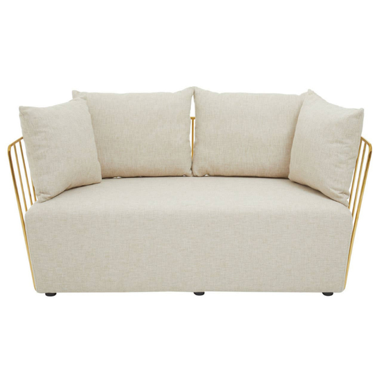 Azalea Two Seat Natural Fabric Sofa – Modern Comfort & Stylish Design