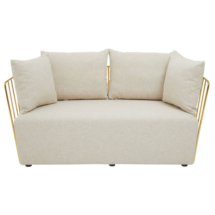 Azalea Two Seat Natural Fabric Sofa – Modern Comfort & Stylish Design