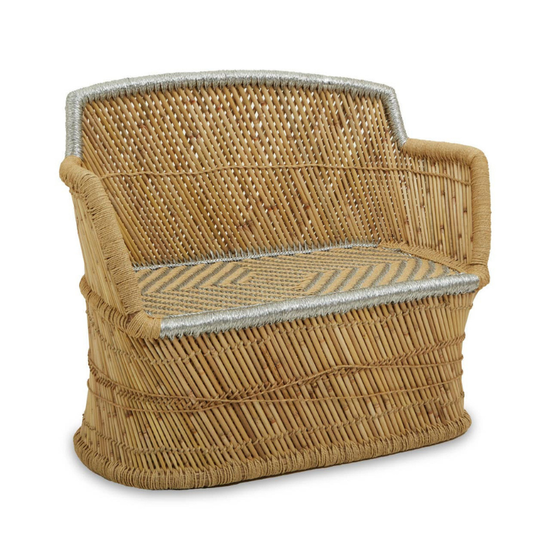 Rowan Two Seater Natural and Silver Sofa – Modern Elegance & Stylish Comfort