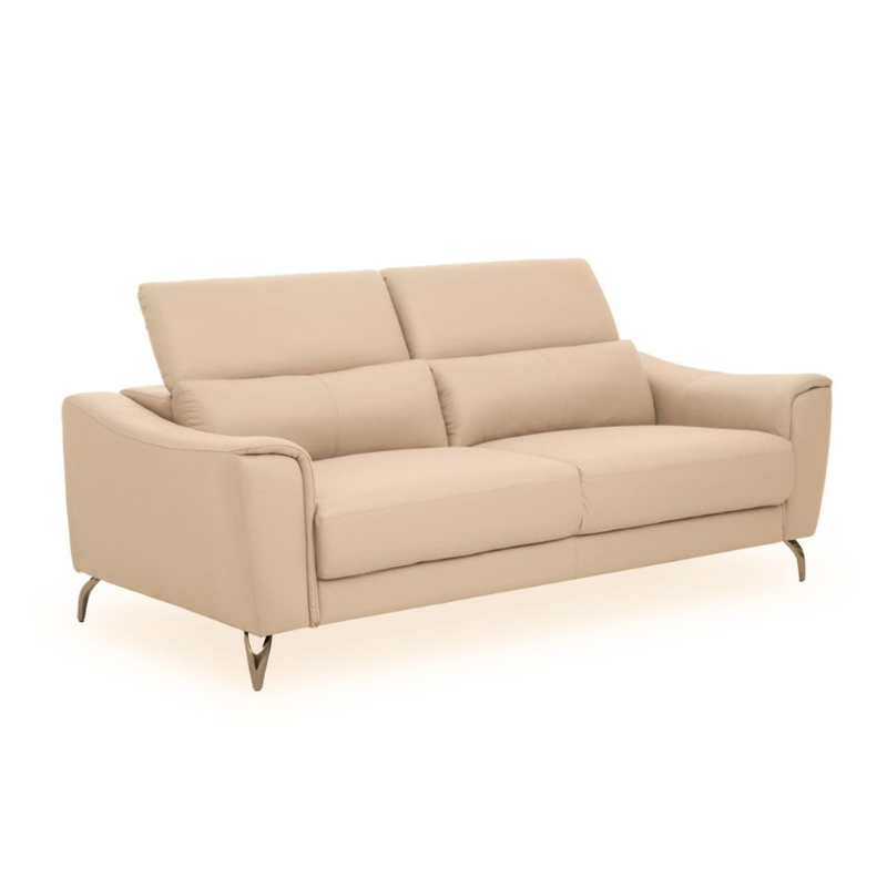 Padua 3 Seat Stone Leather Sofa – Luxury Modern Leather Couch
