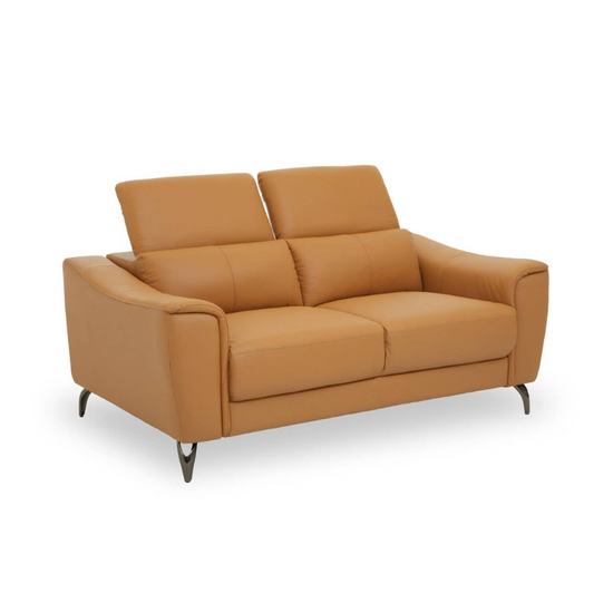 Padua 2 Seater Camel Leather Sofa – Modern Comfort & Luxurious Design