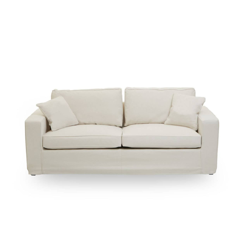 Valensole 3 Seat Cream Fabric Sofa – Modern Comfort & Elegant Design