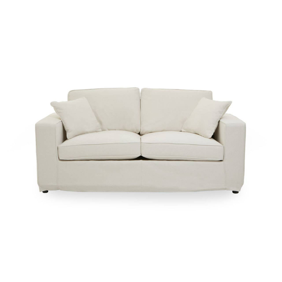 Valensole 2 Seat Cream Fabric Sofa – Modern Comfort & Stylish Design