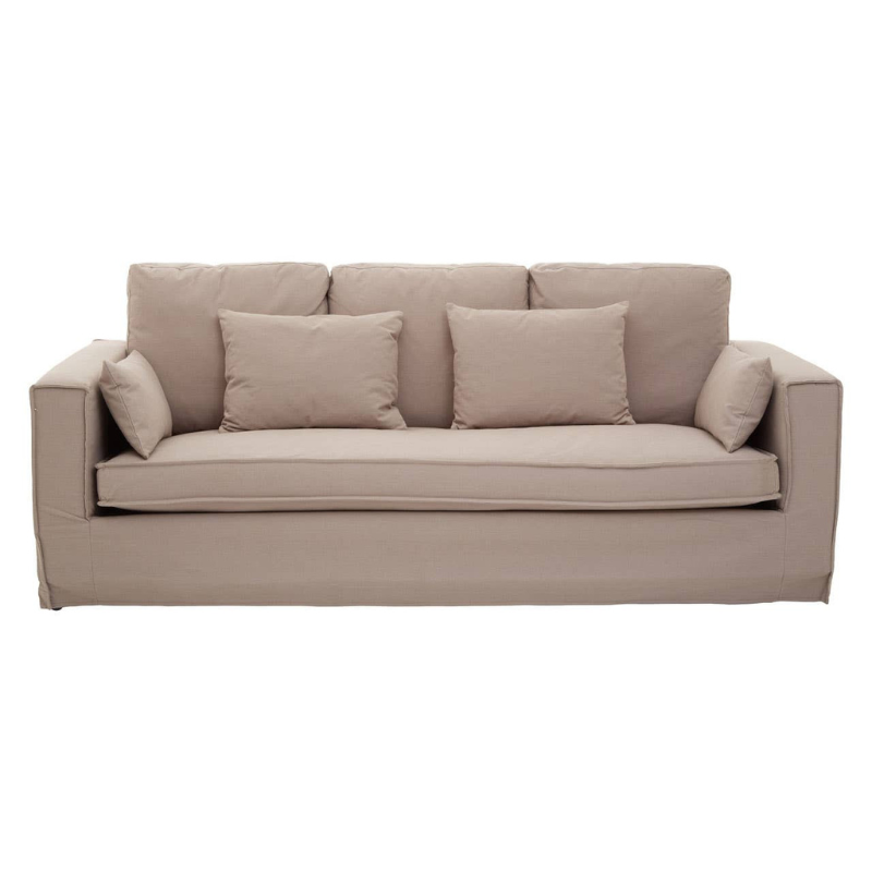 Menton 3 Seat Grey Fabric Sofa – Modern Comfort & Stylish Design
