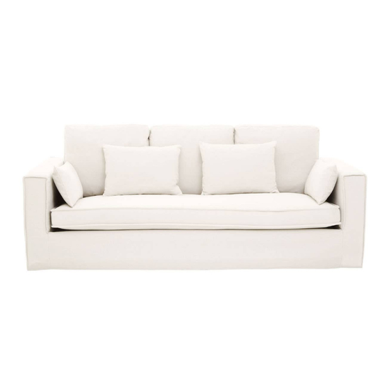 Menton 3 Seat Cream Fabric Sofa – Modern Elegance & Luxurious Comfort