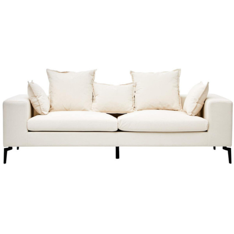 Avignon 3 Seat Textured Cream Fabric Sofa – Modern Elegance & Lasting Comfort