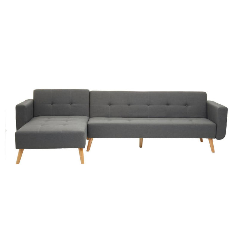 Hansa Hagen Grey Linen Corner Sofa Bed – Modern Functionality & Stylish Comfort