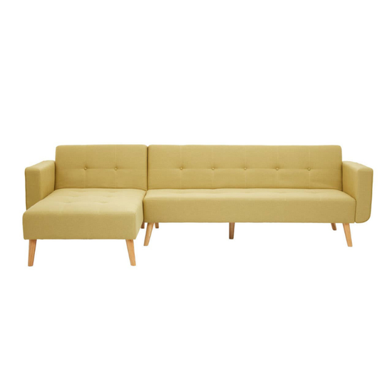 Hansa Hagen Olive Linen Corner Sofa Bed – Contemporary Design & Versatile Comfort