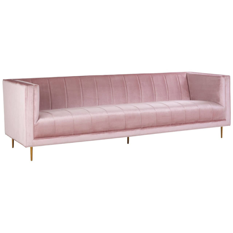 Otylia 3 Seat Pink Sofa – Contemporary Elegance & Cozy Comfort