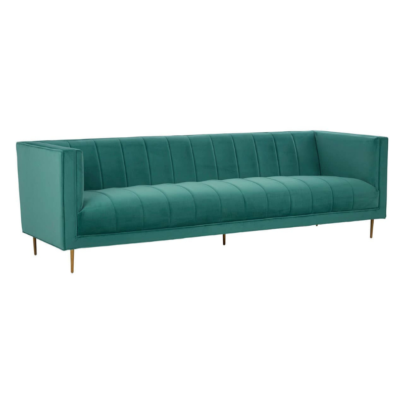 Otylia 3 Seat Green Sofa – Modern Style & Luxurious Comfort