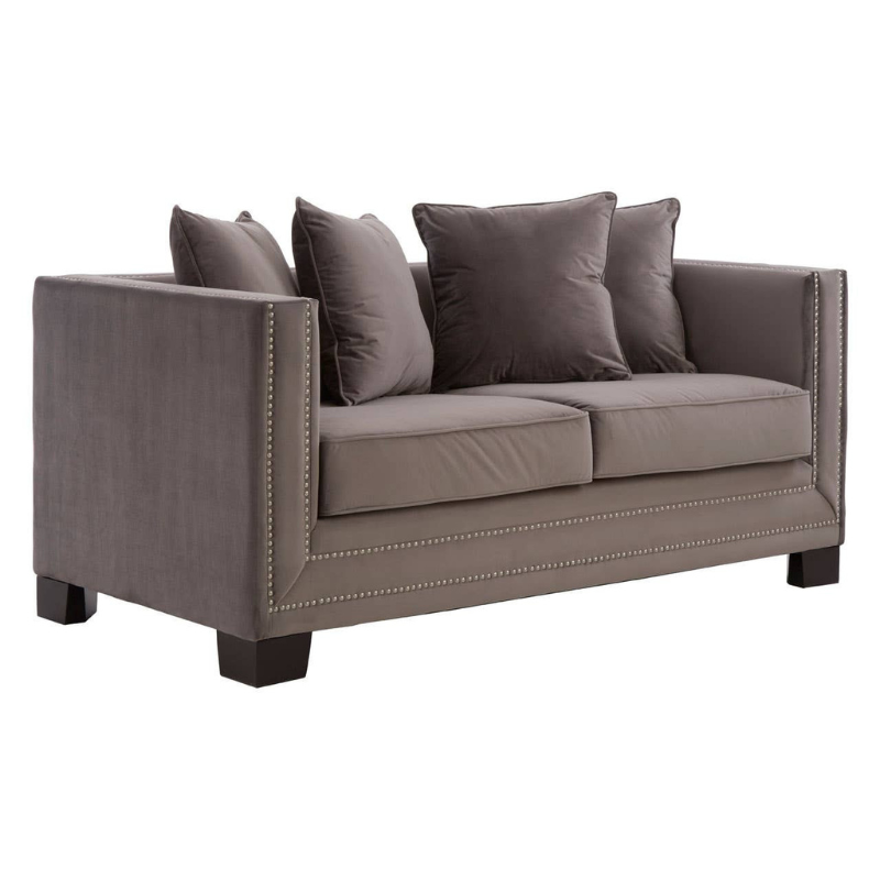 Sofia 2 Seat Viola Brown Sofa – Modern Comfort & Elegant Design