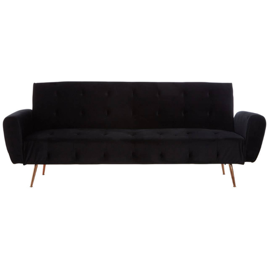 Hayton Black Velvet Sofa Bed – Modern Luxury & Functional Comfort
