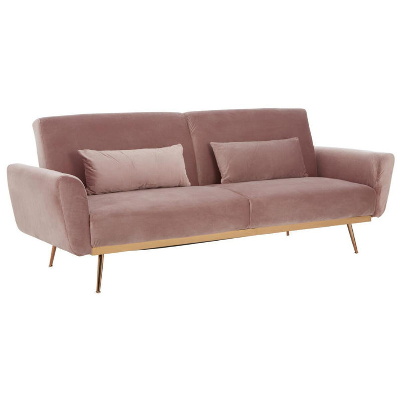 Hatton Pink Velvet Sofa Bed – Chic Style & Versatile Comfort