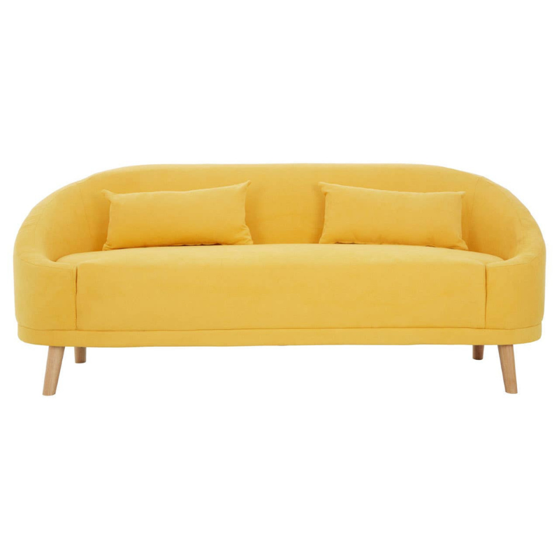 Holland Yellow Linen Sofa – Bright Style & Modern Comfort