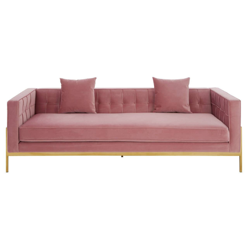 Rena 3 Seat Pink Sofa – Modern Chic & Plush Comfort