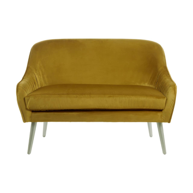 Louxor Mustard Velvet Sofa – Bold Style & Luxurious Comfort