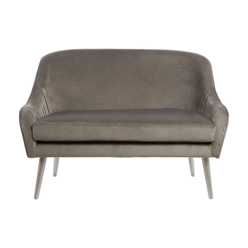 Louxor Grey Velvet Sofa – Modern Elegance & Plush Comfort