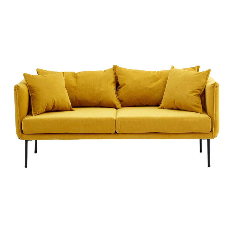 Kolding 2 Seat Yellow Sofa – Bright Style & Comfortable Design