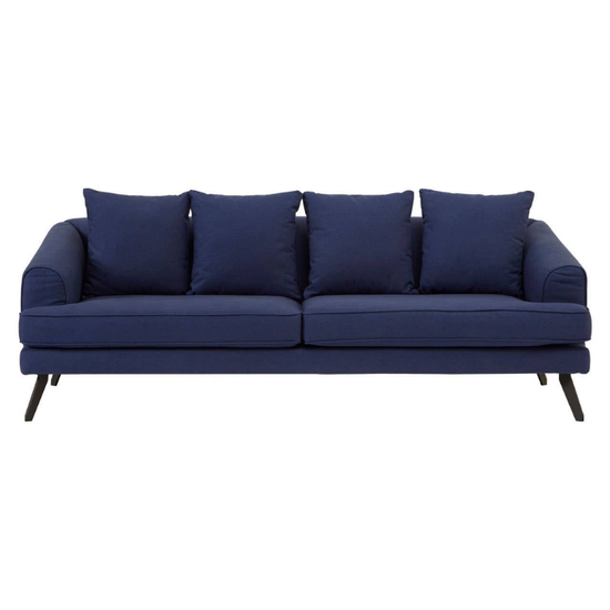 Mylo 3 Seat Navy Fabric Sofa – Contemporary Comfort & Timeless Style