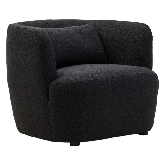 Bruge Textured Black Curved Chair – Bold Elegance with Modern Curved Comfort
