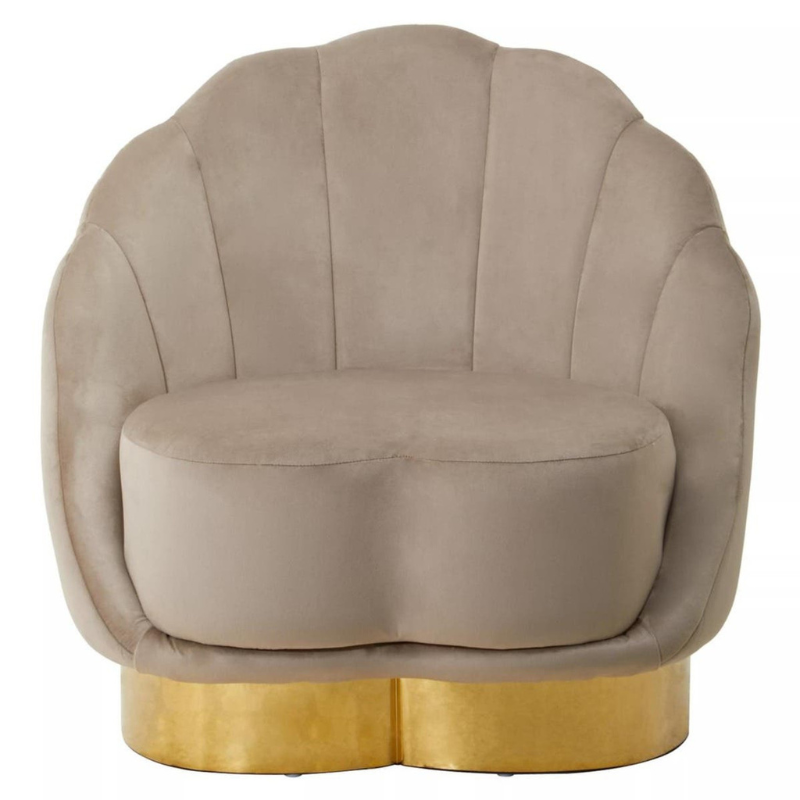 Biarritz Mink Velvet Chair – Luxurious Texture with Contemporary Comfort