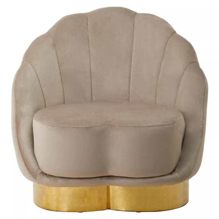 Biarritz Mink Velvet Chair – Luxurious Texture with Contemporary Comfort