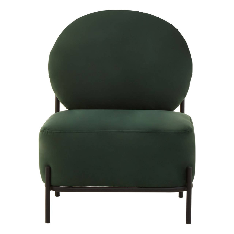 Haya Green Velvet Chair – Luxurious Texture with Modern Comfort