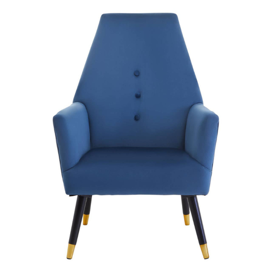 Loretta Midnight Blue Velvet Button Detail Chair – Rich Elegance with Classic Styling