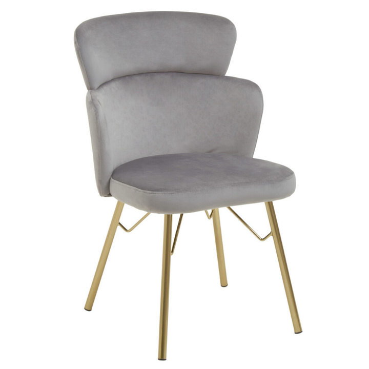 Veneto Grey Velvet Chair – Modern Elegance with Luxurious Comfort