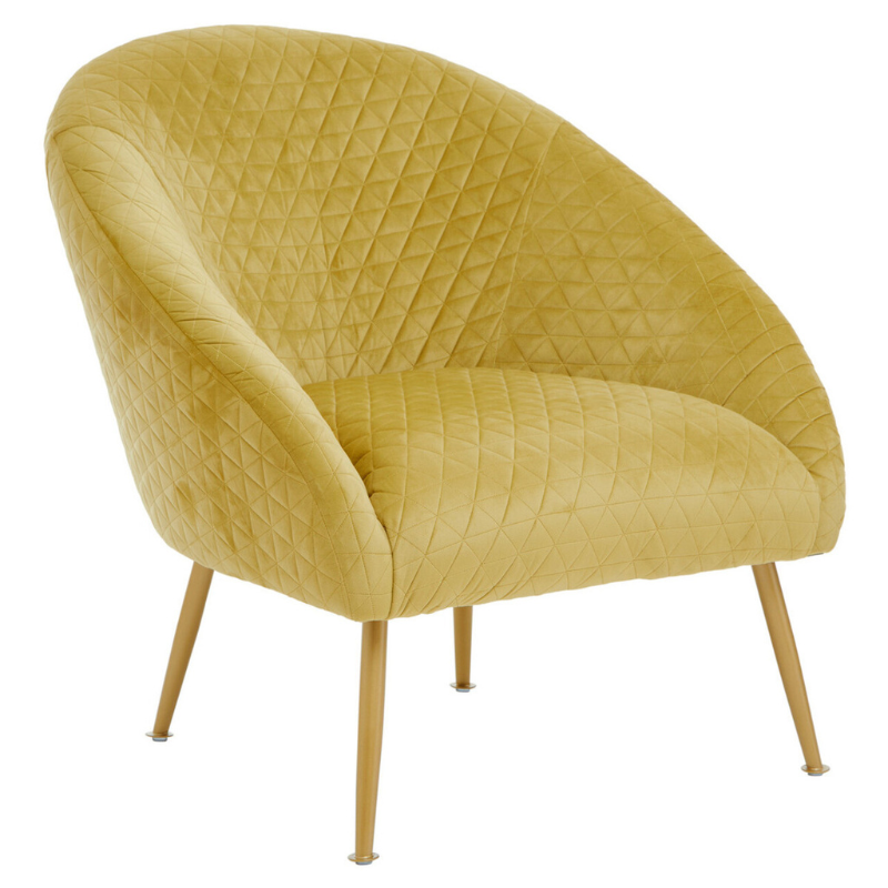 Tania Gold Velvet Occasional Chair – Luxurious Warmth with Modern Elegance