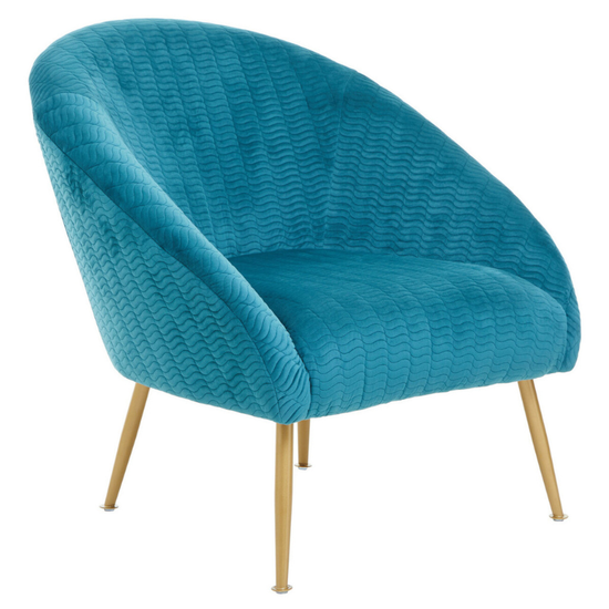 Tania Blue Occasional Chair – Contemporary Design with a Stylish Pop of Colour