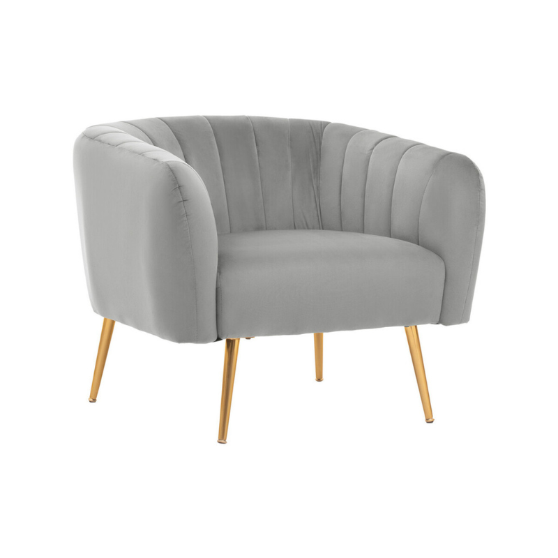 Larissa Grey Velvet Chair – Modern Elegance with Luxurious Comfort