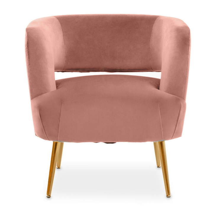 Larissa Pink Chair – Soft Contemporary Comfort with Stylish Appeal