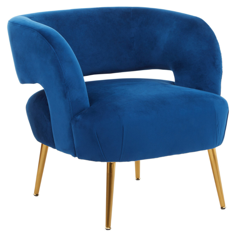 Larissa Blue Chair – Contemporary Comfort with a Pop of Colour