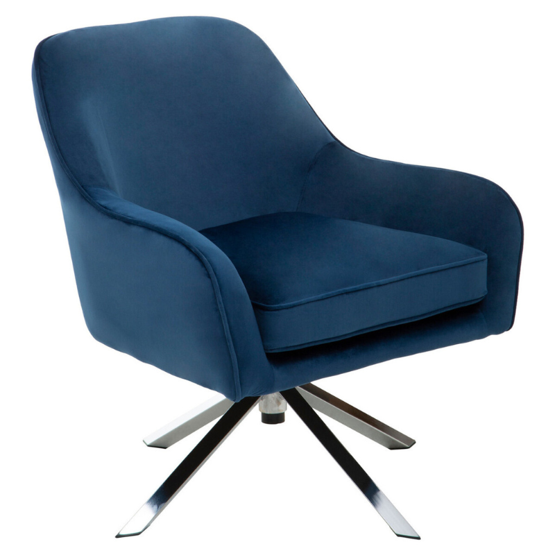 Avery Midnight Velvet Chair – Luxe Comfort with Modern Sophistication