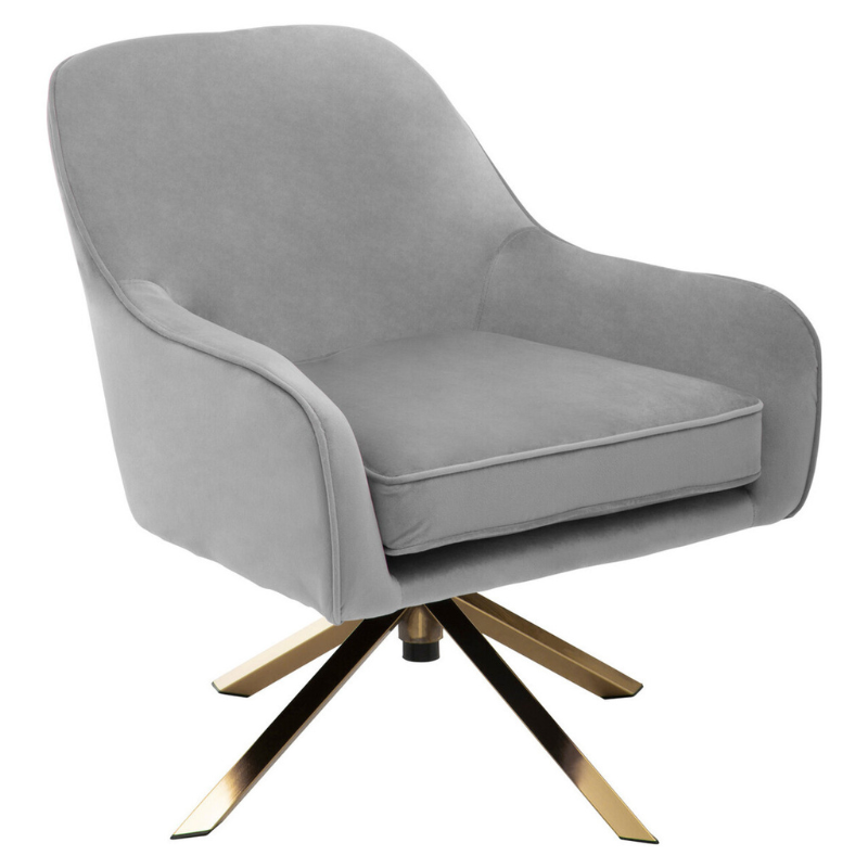 Avery Grey Velvet Chair – Modern Elegance with Plush Everyday Comfort