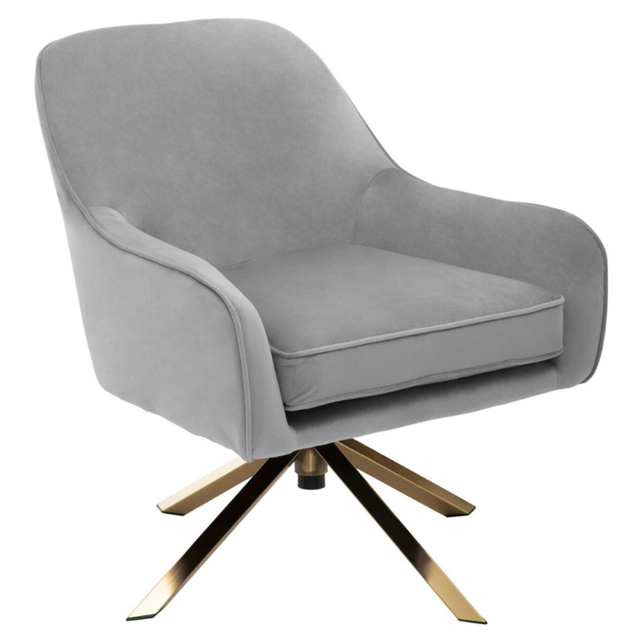 Avery Grey Velvet Chair – Modern Elegance with Plush Everyday Comfort