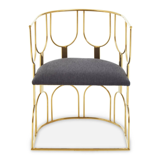 Azalea Black Dining Chair with Gold Frame – Chic, Modern Luxury for Contemporary Dining