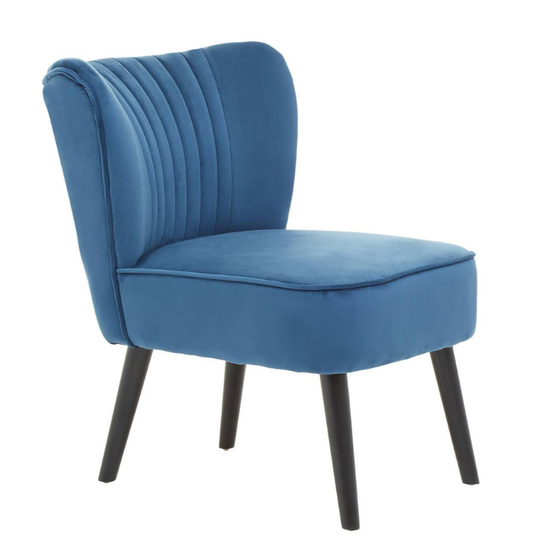 Regents Park Blue Velvet Chair – Luxe Comfort with Timeless Style