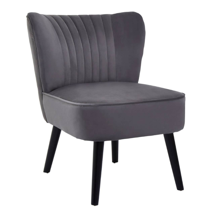 Regents Park Grey Velvet Chair – Timeless Elegance with Luxurious Comfort