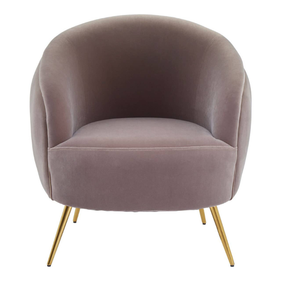 Manhattan Mink Velvet Armchair – Modern Luxury with Plush Comfort