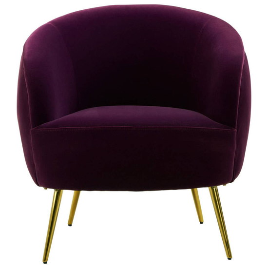 Manhattan Purple Velvet Armchair – Bold Luxury with Modern Comfort