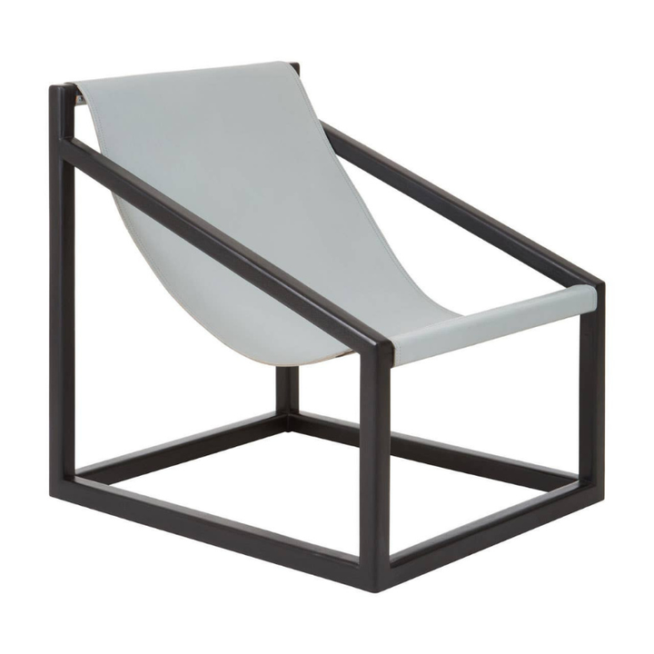 Kendari Grey Cubic Frame Chair – Modern Sculptural Design with Everyday Comfort