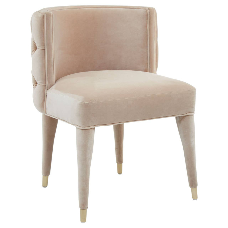 Villi Beige Tufted Backrest Chair – Classic Elegance with Plush, Comfortable Support
