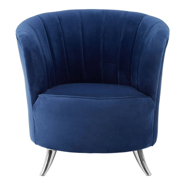 Maci Blue Tub Chair – Stylish Modern Accent with Plush, Curved Comfort