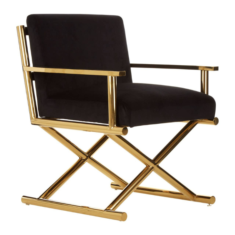 Hendricks Black Velvet Chair – Luxurious Comfort with Sleek, Modern Elegance