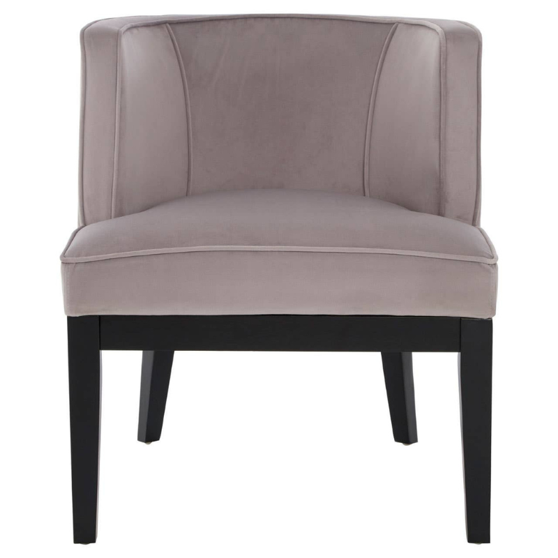 Daxton Light Grey Velvet Curved Back Chair – Elegant Comfort with Contemporary Design