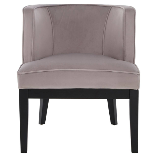 Daxton Light Grey Velvet Curved Back Chair – Elegant Comfort with Contemporary Design